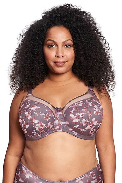 Goddess Kayla Banded Underwire Bra - Gray Blossom - source image 64490