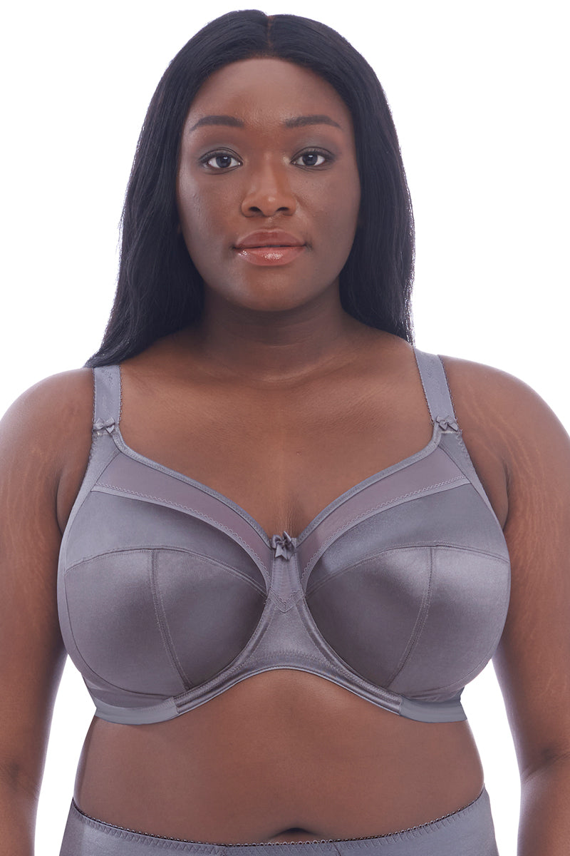 Goddess Keira Banded Satin Underwire Bra - Blue Granite - source image 43822