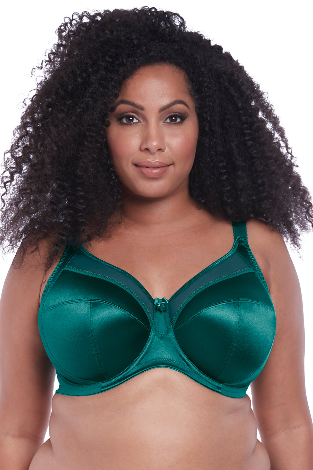 Goddess Keira Banded Satin Underwire Bra - Sea Green - source image 36136