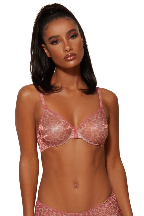 Gossard Glossies Leopard Moulded Sheer Bra