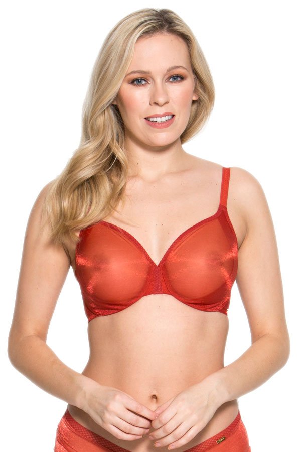 Gossard Glossies Sheer Molded Bra - Cayenne - source image 40308