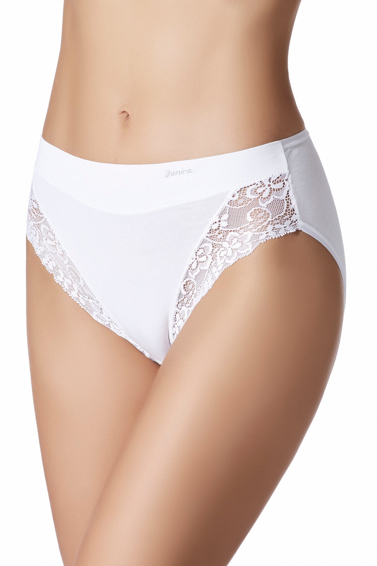 Janira Esencial Lace Milano Panties 2-Pack - White - source image 48833