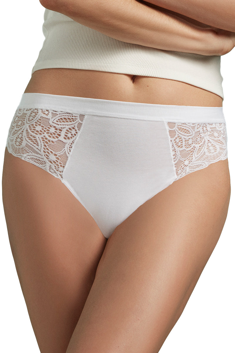 Janira Milano Belle-Cotton Panty - White - source image 52722