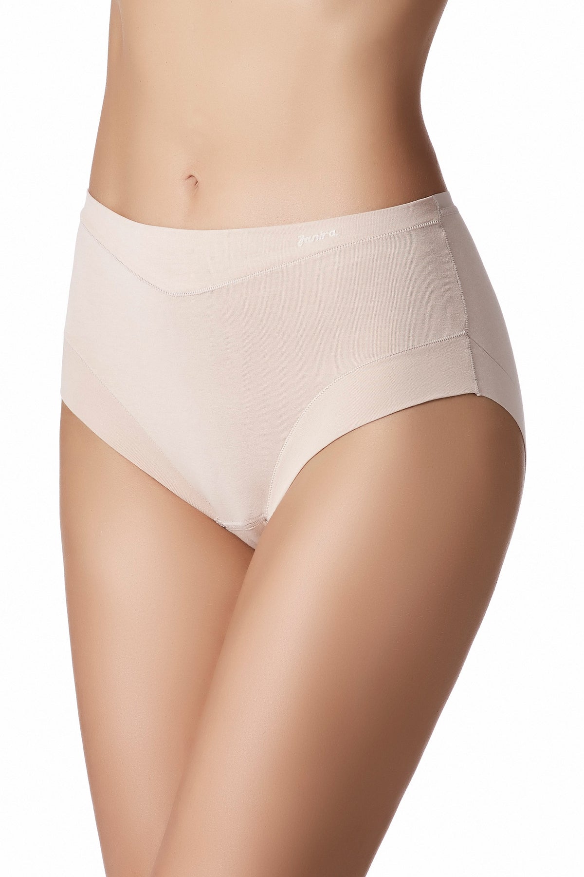 Janira Slip Cotton Band High Waist Brief - Dune - source image 48800