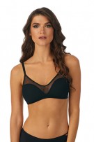Le Mystere Sheer Illusion Wireless Bra - Black - source image 35350