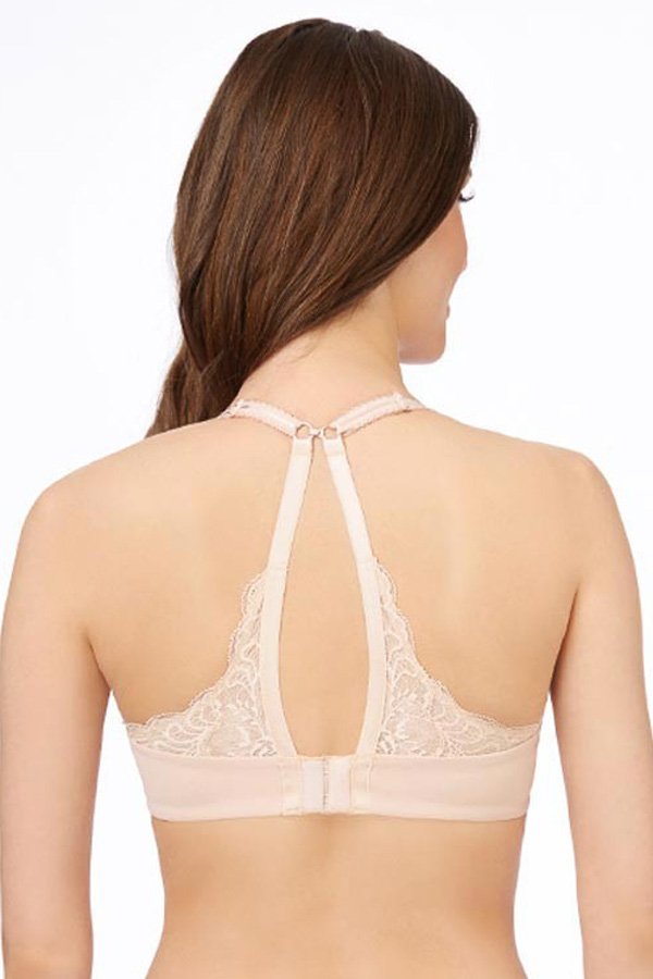 Le Mystere Sophia Lace T-Back Bra - Almond - source image 21483