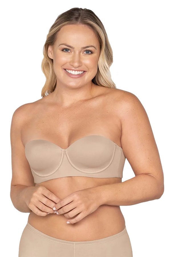 Leonisa Anti-Bulging Support and Control Strapless Push-Up Bra