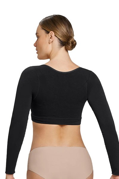Leonisa Post-Surgical Long Sleeve Arm Shaper Vest - Black