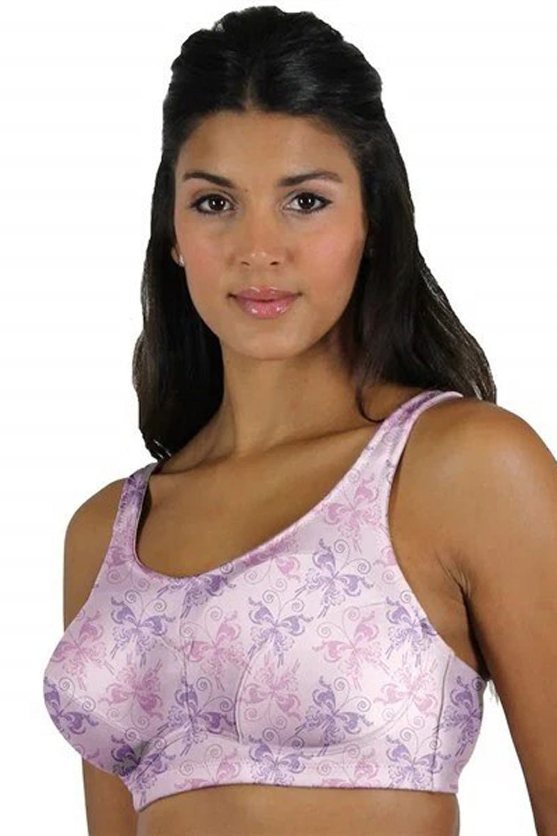 Lunaire Women's Plus-Size Coolmax High-Impact Sport Bra - Pink Butterfly - source image 71631