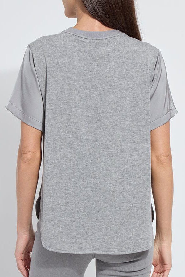 Lysse Aline Crew Neck Mix Media Top
