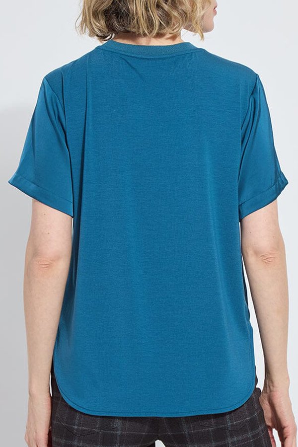 Lysse Aline Crew Neck Mix Media Top