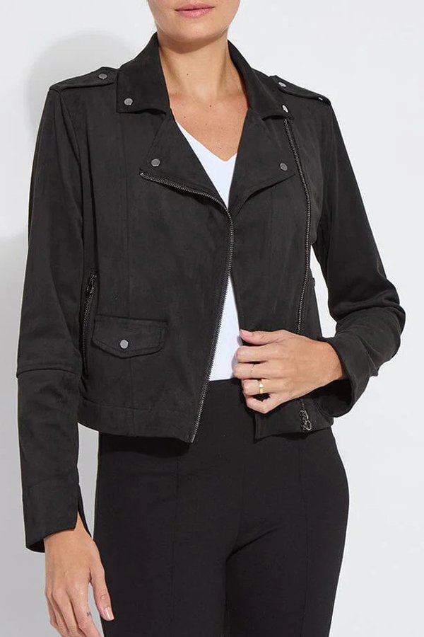 Lysse Amelia Moto Vegan Suede Jacket