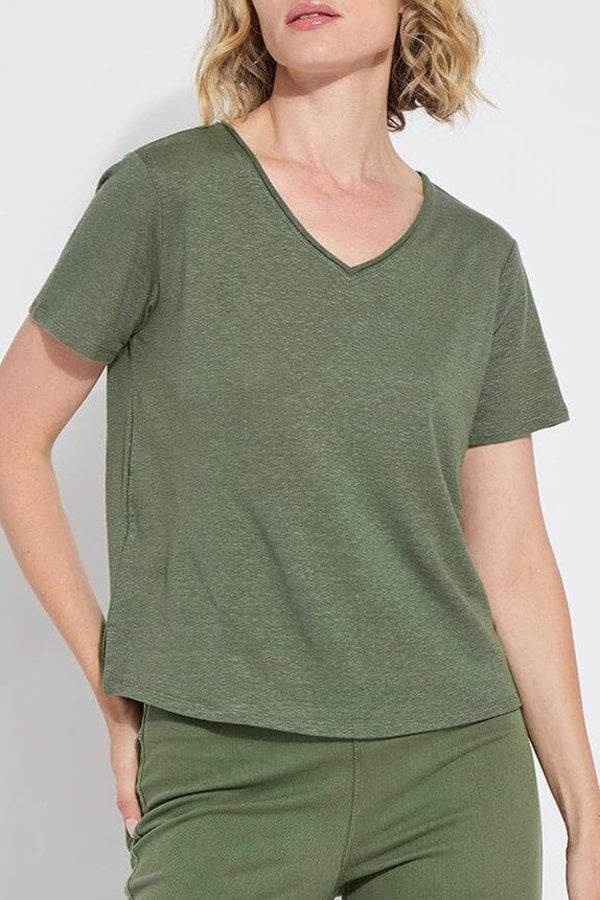 Lysse Cyrus Box-Cut V-Neck Tee