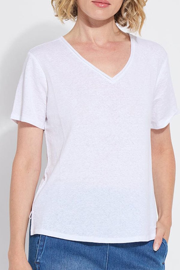Lysse Cyrus Box-Cut V-Neck Tee