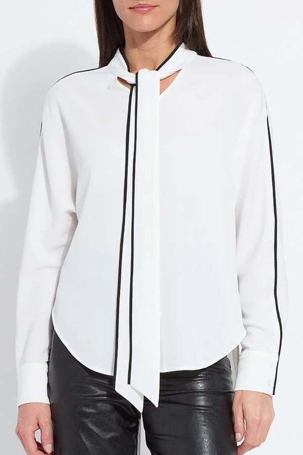 Lysse Daphne Dolman Sleeve Bow Blouse