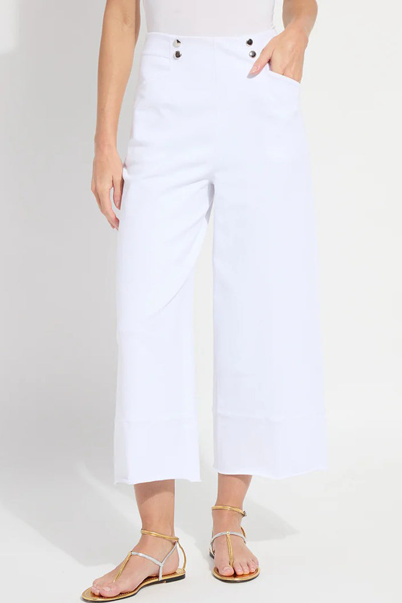 Lysse Dion Sailor Crop Palazzo Denim (25" Inseam)