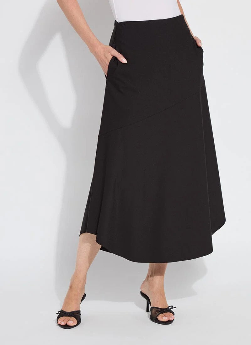 Lysse Drapey Ponte A-Line Midi Skirt
