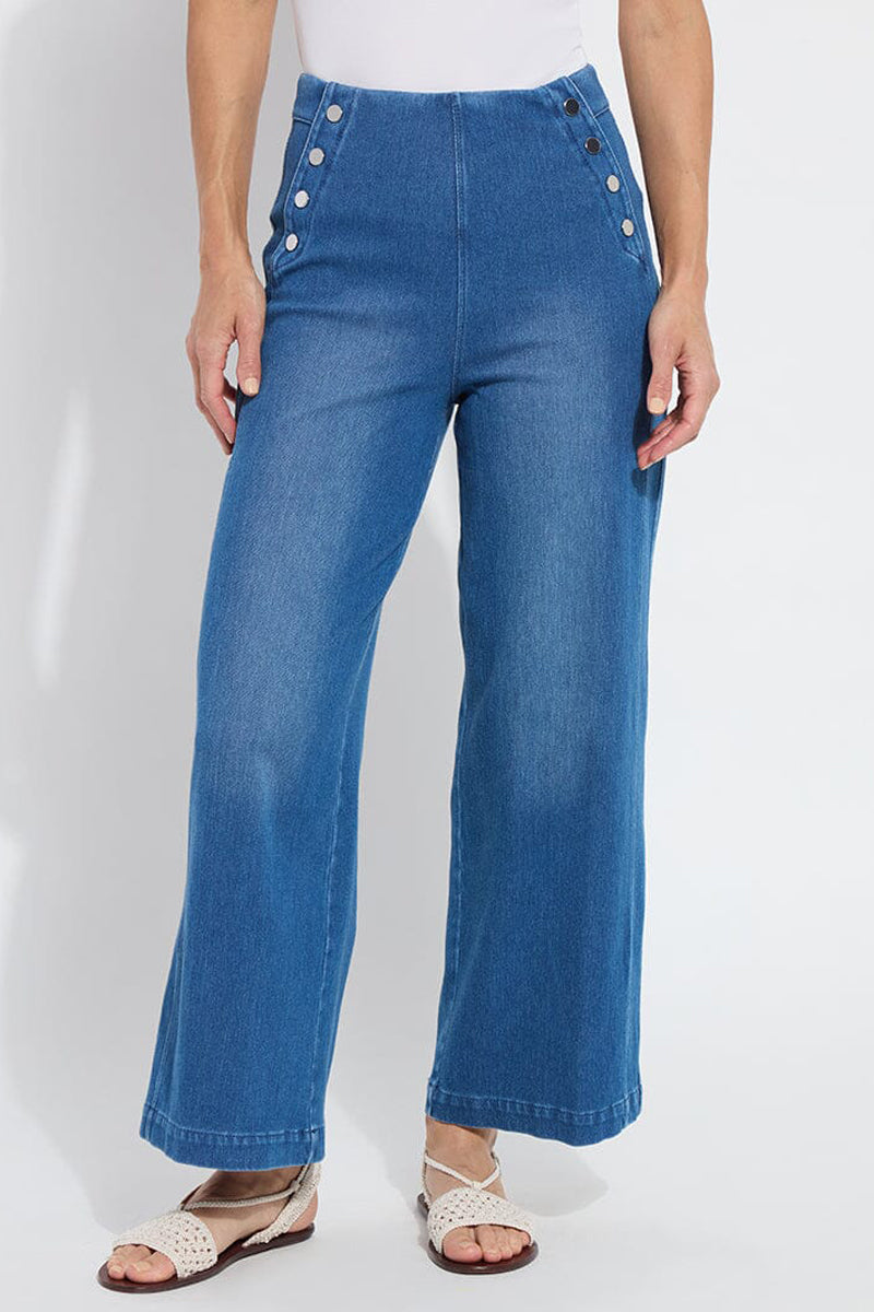 Lysse Mallory Sailor Hi Waist Wide Leg Denim (28" Inseam)