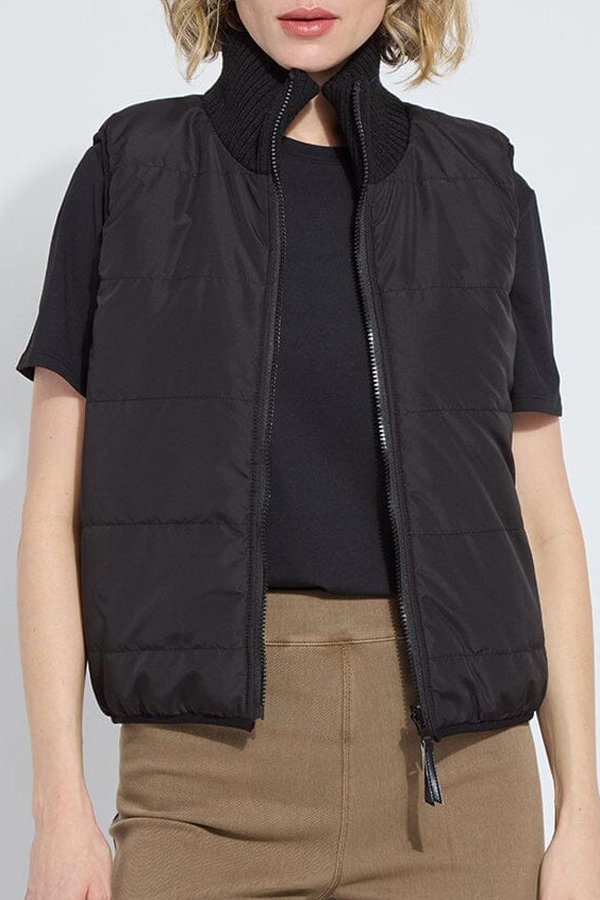 Lysse Prudence Reversible Puffer Sweater Vest Curvy