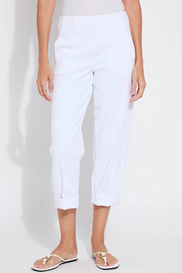 Lysse Winslet Cuffed Barrel Crop Denim (27" Inseam)