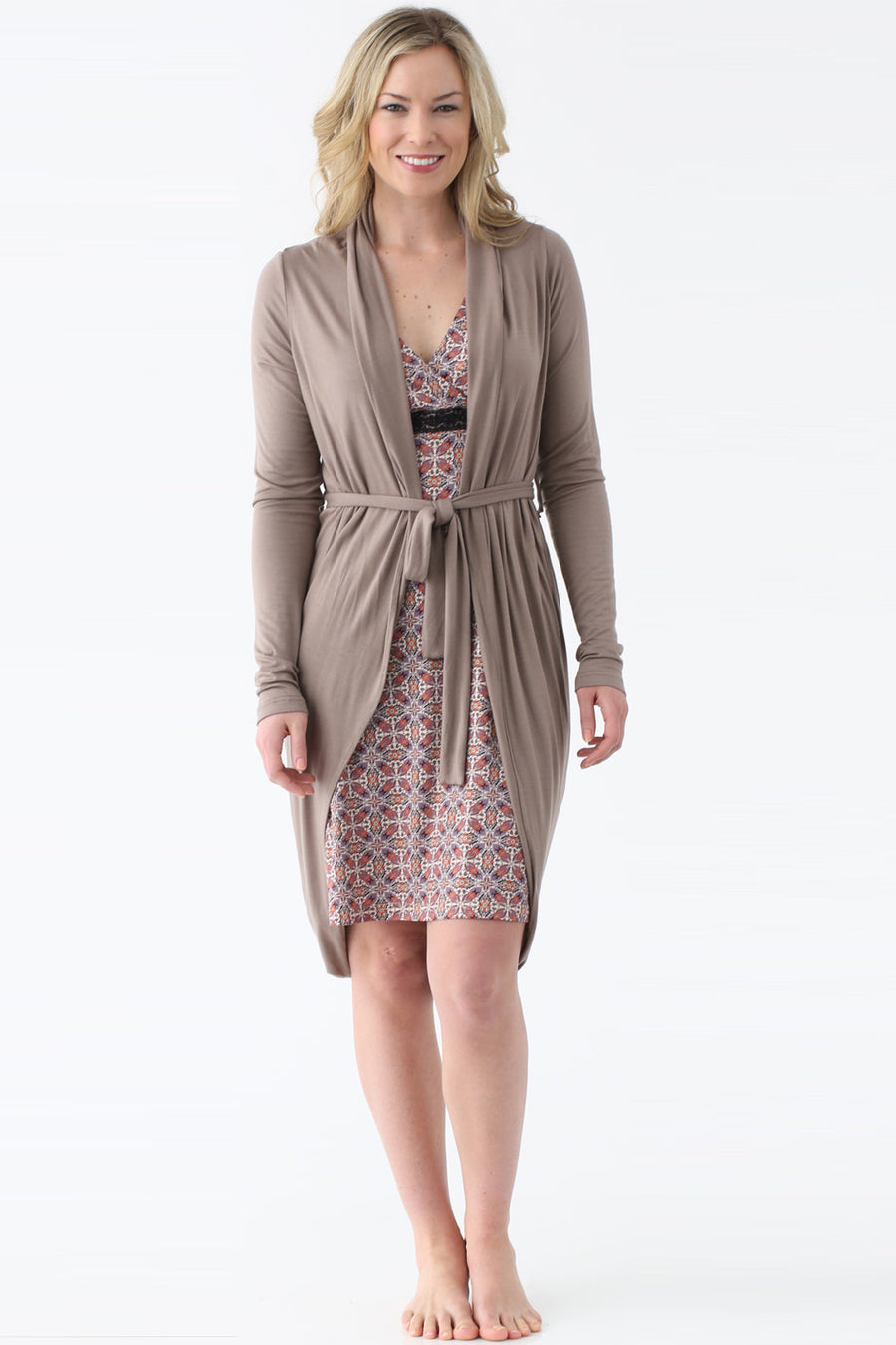 Majamas Vestaglia Robe - Mocha - source image 15596