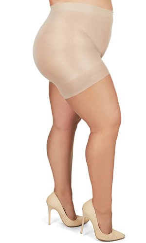 MeMoi Plus Size Curvy Ultra Sheer Control Top Pantyhose