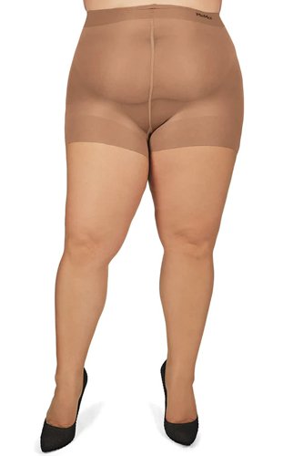 MeMoi Plus Size Curvy Ultra Sheer Control Top Pantyhose