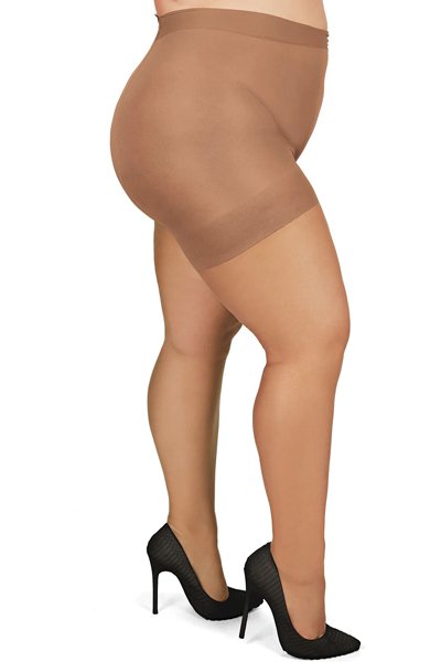 MeMoi Plus Size Curvy Ultra Sheer Control Top Pantyhose