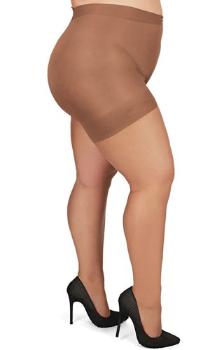MeMoi Plus Size Curvy Ultra Sheer Control Top Pantyhose