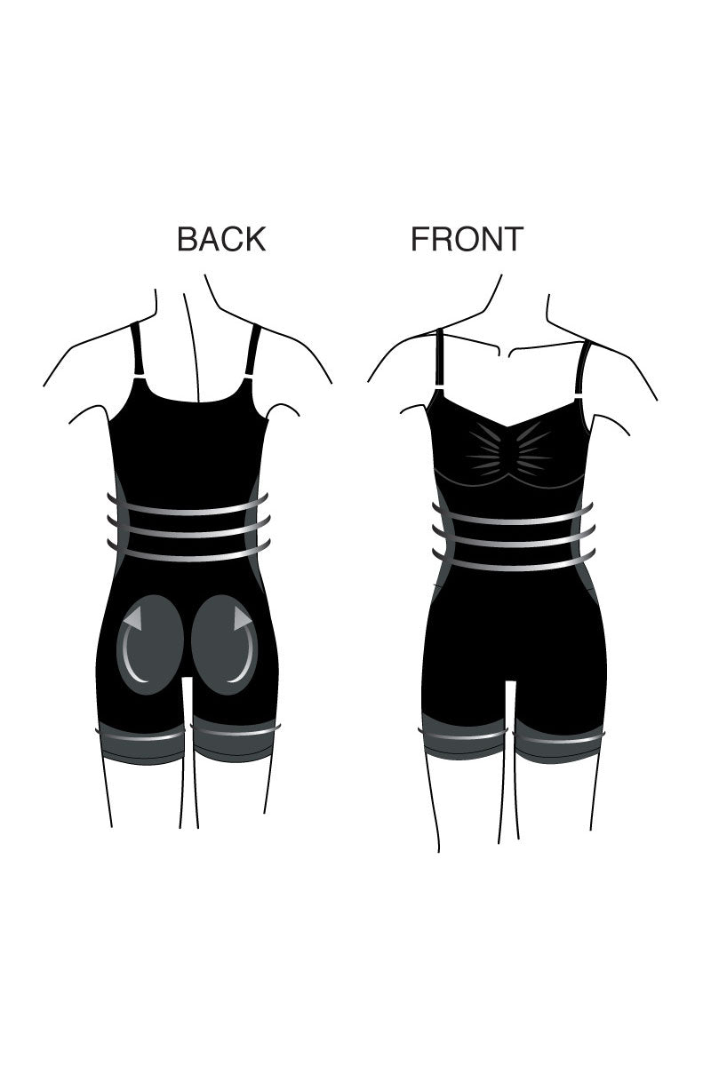 MeMoi SlimMe Full Bodysuit with Thigh Shaper