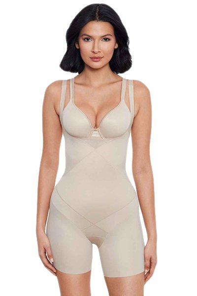 Miraclesuit Instant Tummy Tuck Open-Bust Bodysuit Short