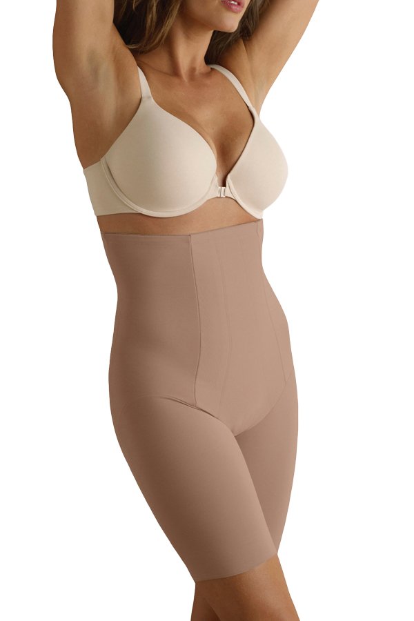 Miraclesuit Shape With Edge Hi-Waist Long Leg - Stucco - source image 41641