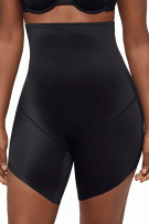 Miraclesuit Showstopper Slanted Hem Shaping High Waisted Short - Black - source image 72813