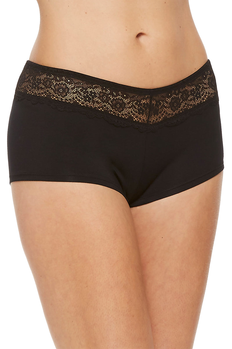 Montelle BodyBliss Breeze Collection Boyshort - Black - source image 38062