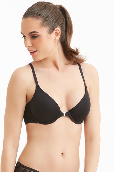Montelle Lace Racerback T-Shirt Bra - Black - source image 29925