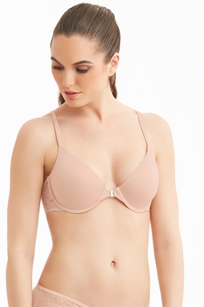 Montelle Lace Racerback T-Shirt Bra - Nude - source image 29923