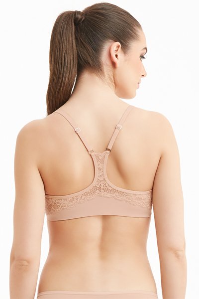 Montelle Lace Racerback T-Shirt Bra - Nude - source image 29924