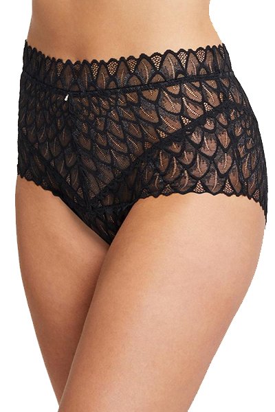 Montelle Lacy High Waist Brief - Black - source image 66335