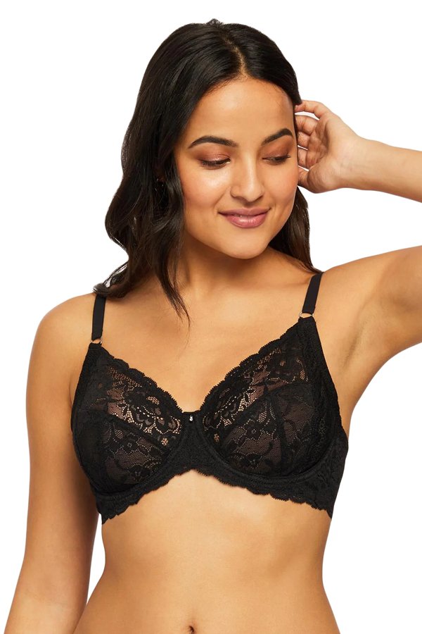 Montelle Muse Full Cup Lace Bra - Black - source image 55315
