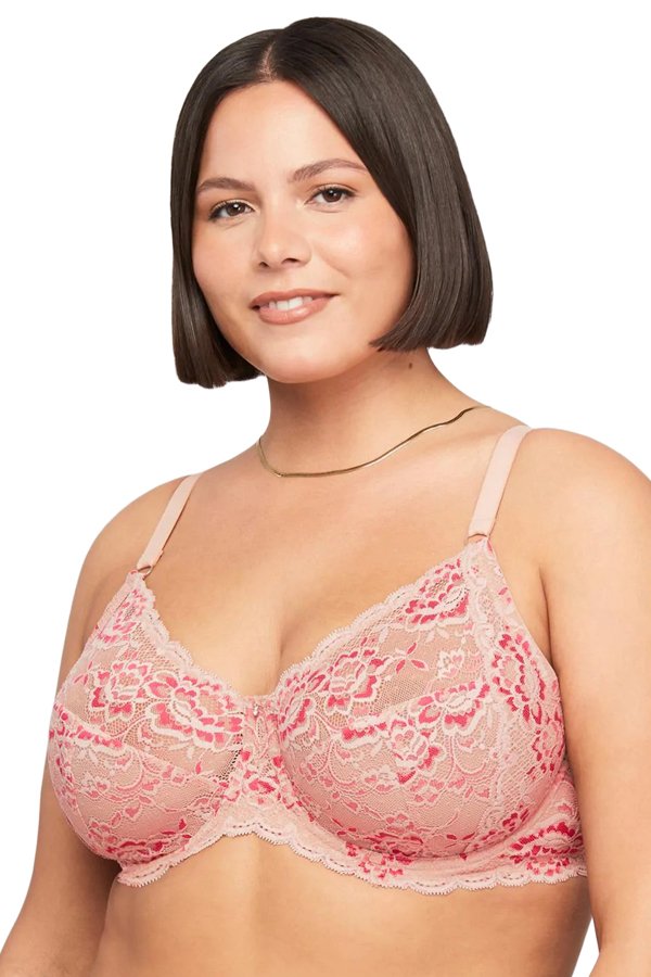 Montelle Muse Full Cup Lace Bra - Rose Dust/Raspberry - source image 55321