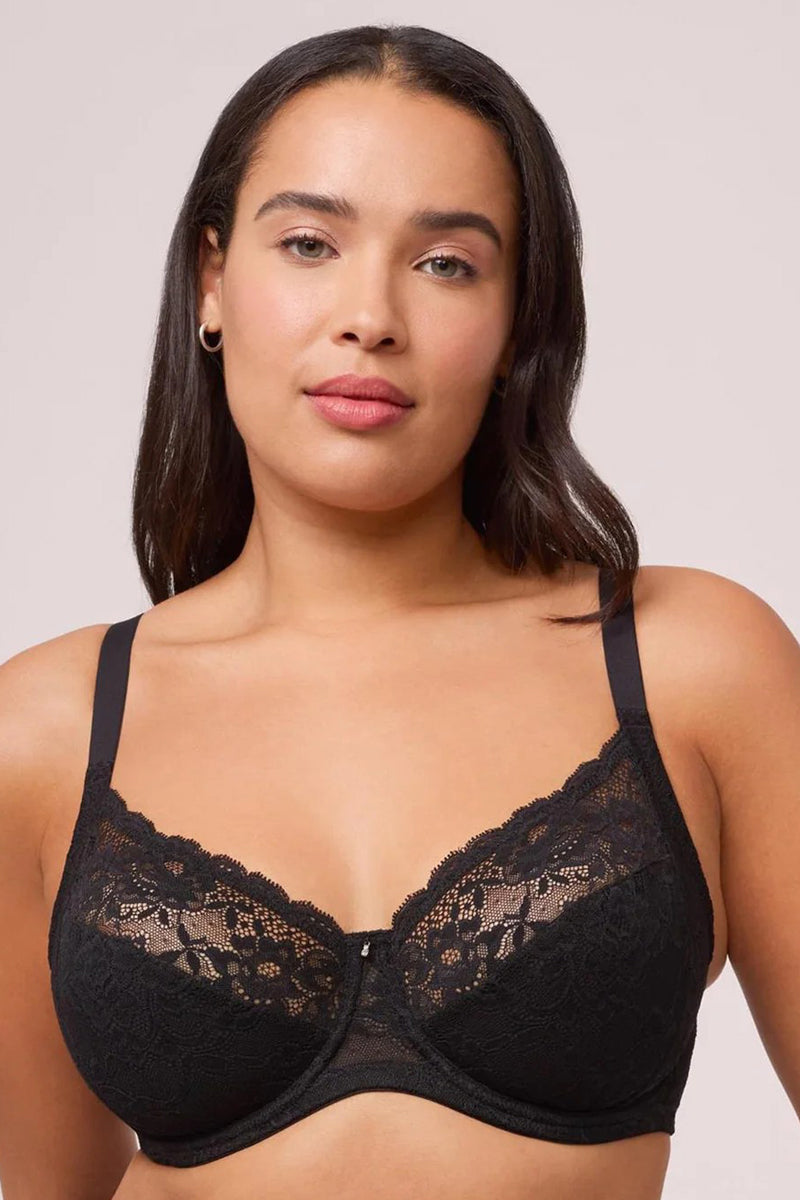 Montelle Muse Full Cup Lace Bra - Black - source image 73640