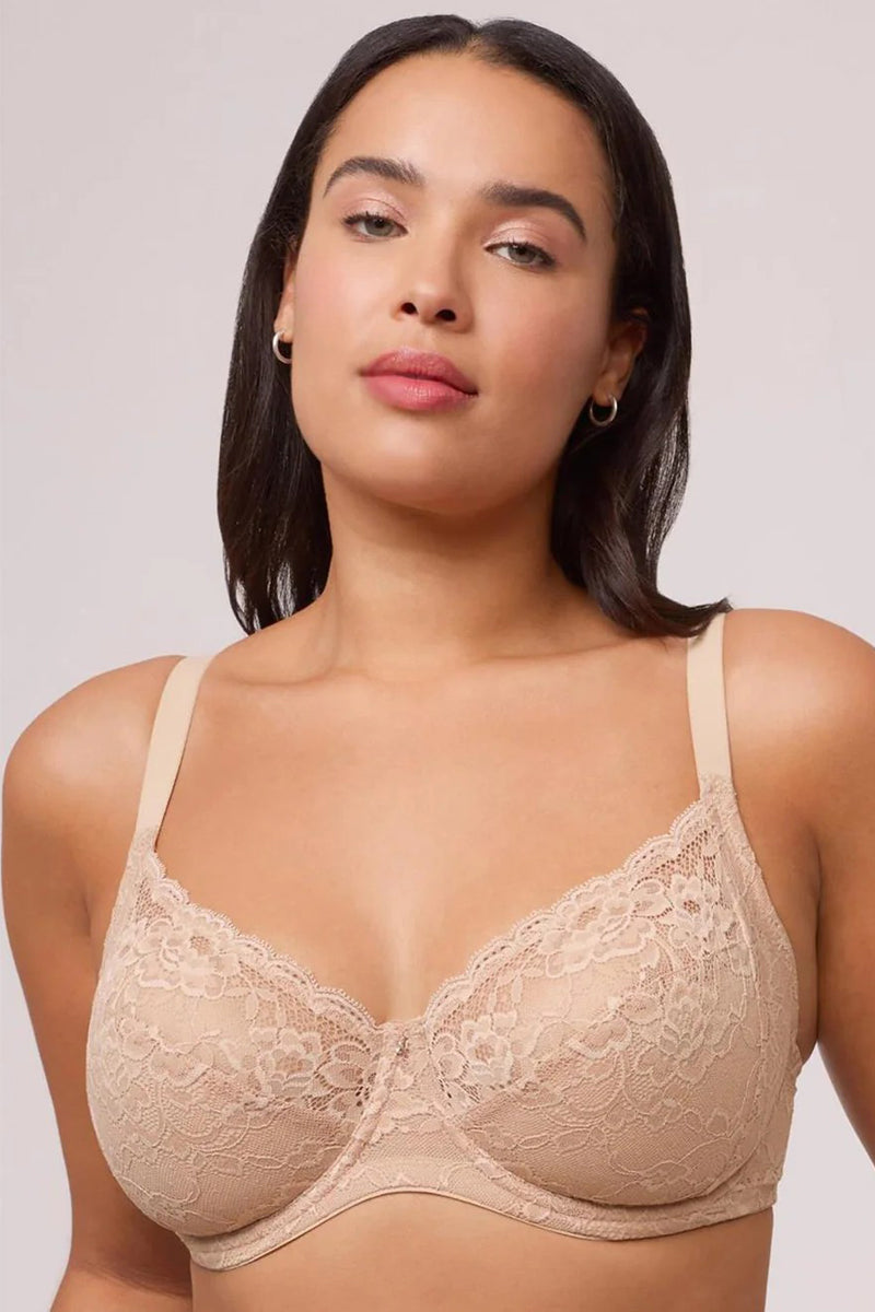 Montelle Muse Full Cup Lace Bra - Sand - source image 73641