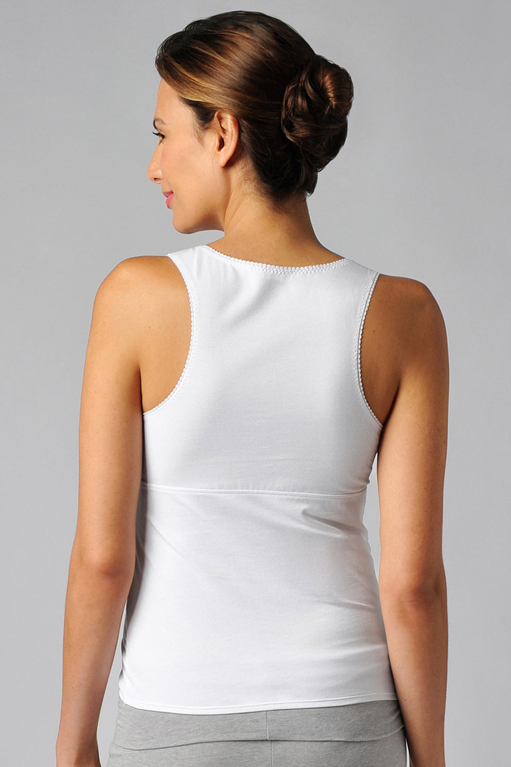 Naked Essential Cotton Stretch Criss Cross Cami - White - source image 23498