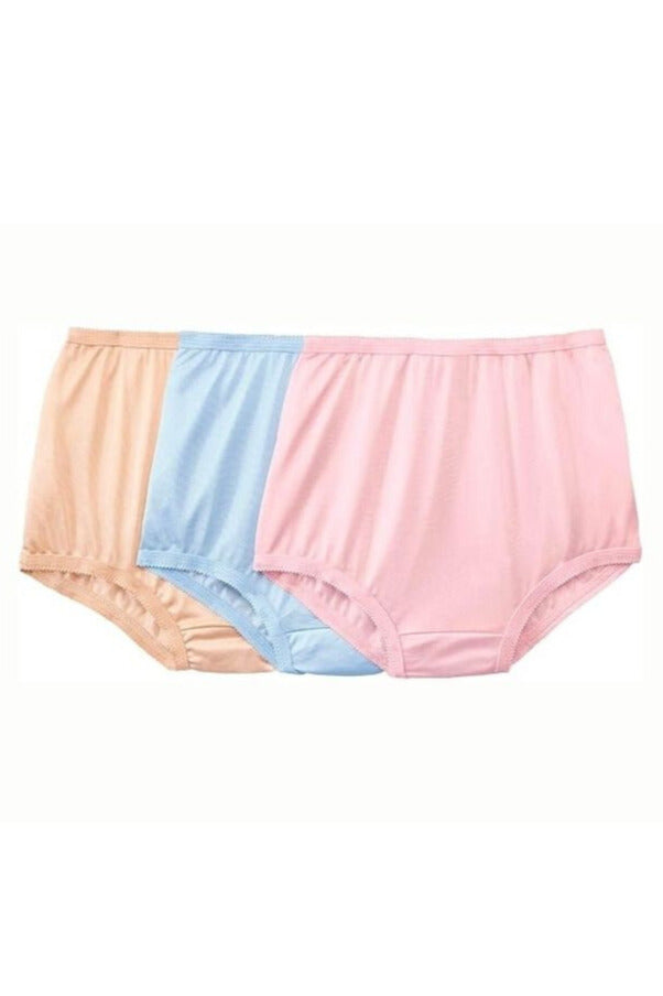 National Women's Nylon Tricot Full Coverage Full Brief Panties, 6-Pack - Product - source image 70650