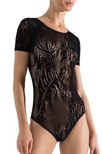 Natori Feathers Short Sleeve Bodywear - Black - source image 36812