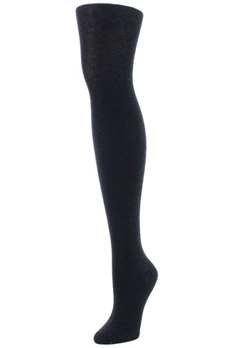 Natori Flat Knit Sweater Cashmere Tights - Black - source image 36805