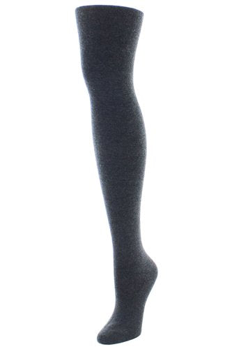 Natori Flat Knit Sweater Cashmere Tights - Dark Gray Heather - source image 36806