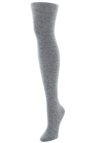 Natori Flat Knit Sweater Cashmere Tights - Medium Gray Heather - source image 36807