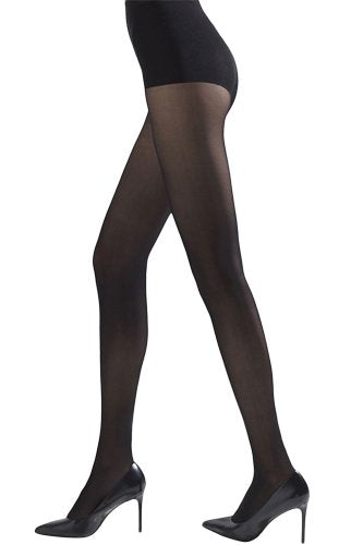 Natori Soft Suede Opaque Tights - Black - source image 36802