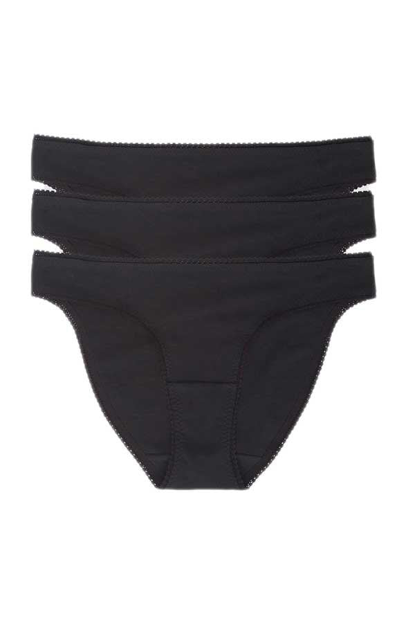 On Gossamer Cabana Cotton Bikini 3-Pack - Black - source image 66267